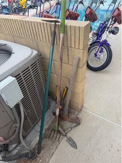 Gardening tools—available for purchase individually or as a set. $50 for the whole lot.