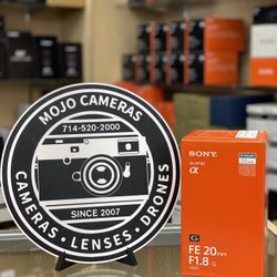 Sony FE 20mm F1.8 G Lens