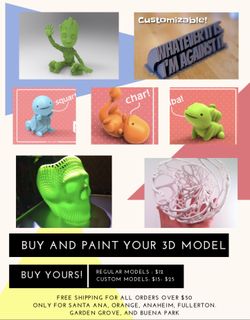 3D print ! Buy and paint your 3D model