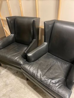 Leather Mid Century chairs (3)
