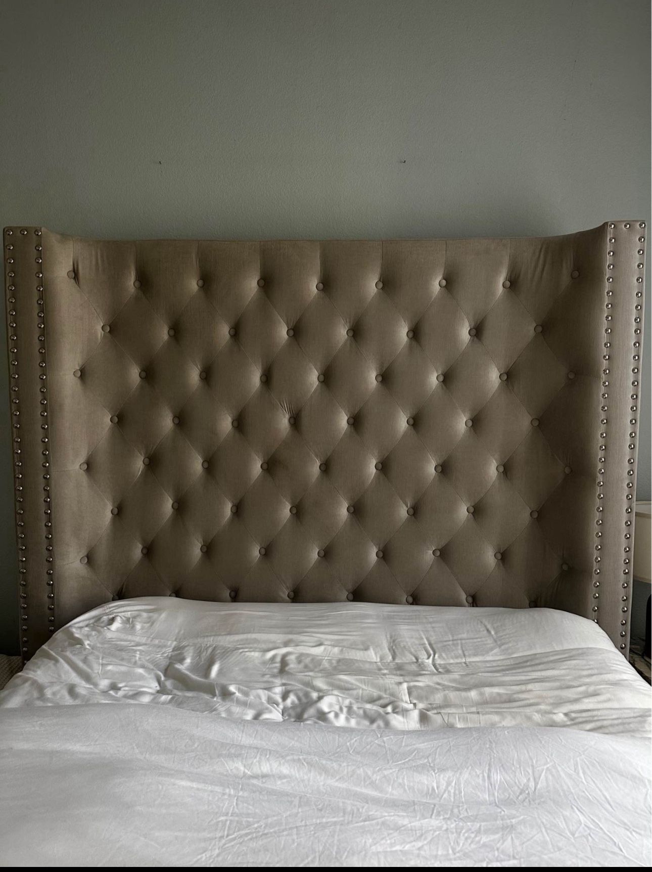 Grey Upholstered Bed Frame