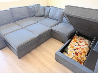 Large sectional with pull out bed