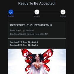 2 Katy  Perry Tickets