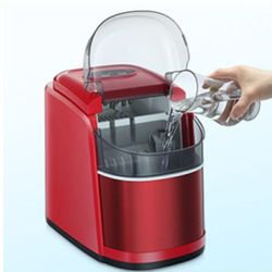 Ice Maker Machine for Countertop，Portable Ice Cube Maker with Self-Cleaning, 26LBS/24H Compact Automatic Ice Makers,9 Cubes Ready in 6-8 Minutes

