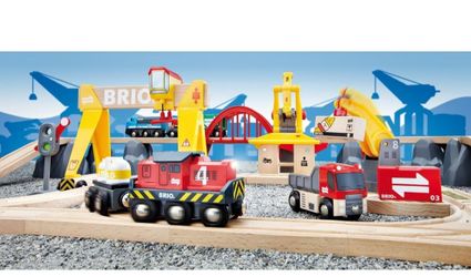 BRIO World Cargo Wooden Track Train Set