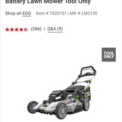 2 EGO Power+ LM2130 20 in. 56 V Battery Lawn Mower With Chargers and Batteries