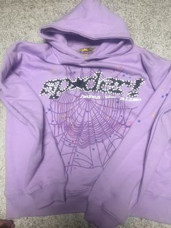 açaí purple sp5der hoodie 