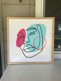 Large Framed Abstract Print