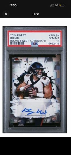 Topps Bo nix auto psa10