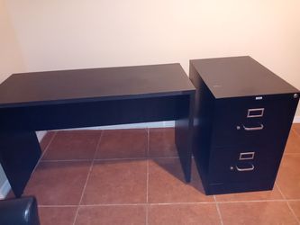 Desk with cabinet