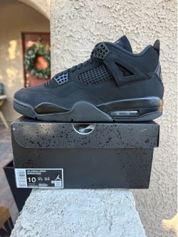 Size 10 - Air Jordan 4 Retro 2025 Black Cat B-Grade Stamp No Defective Flaws