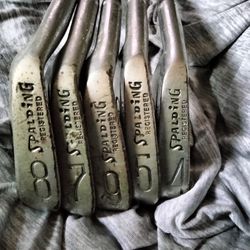 Rare Vintage Spalding Pro Executive Focal Powered Clubs 4, 5, 6, 7, 8