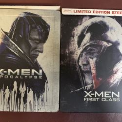 X-MEN FIRST CLASS & Apocalypse(Blu-ray) Best Buy Limited Edition Steelbook 2 Lot