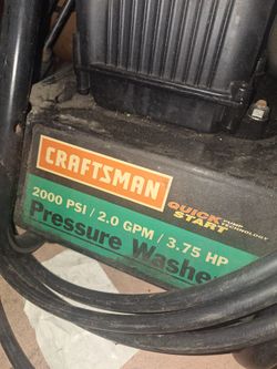 Craftsman Pressure Washer 3.75 Hp