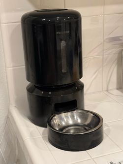 PETLIBRO Automatic Pet Feeder – Black | Programmable with Stainless Steel Bowl