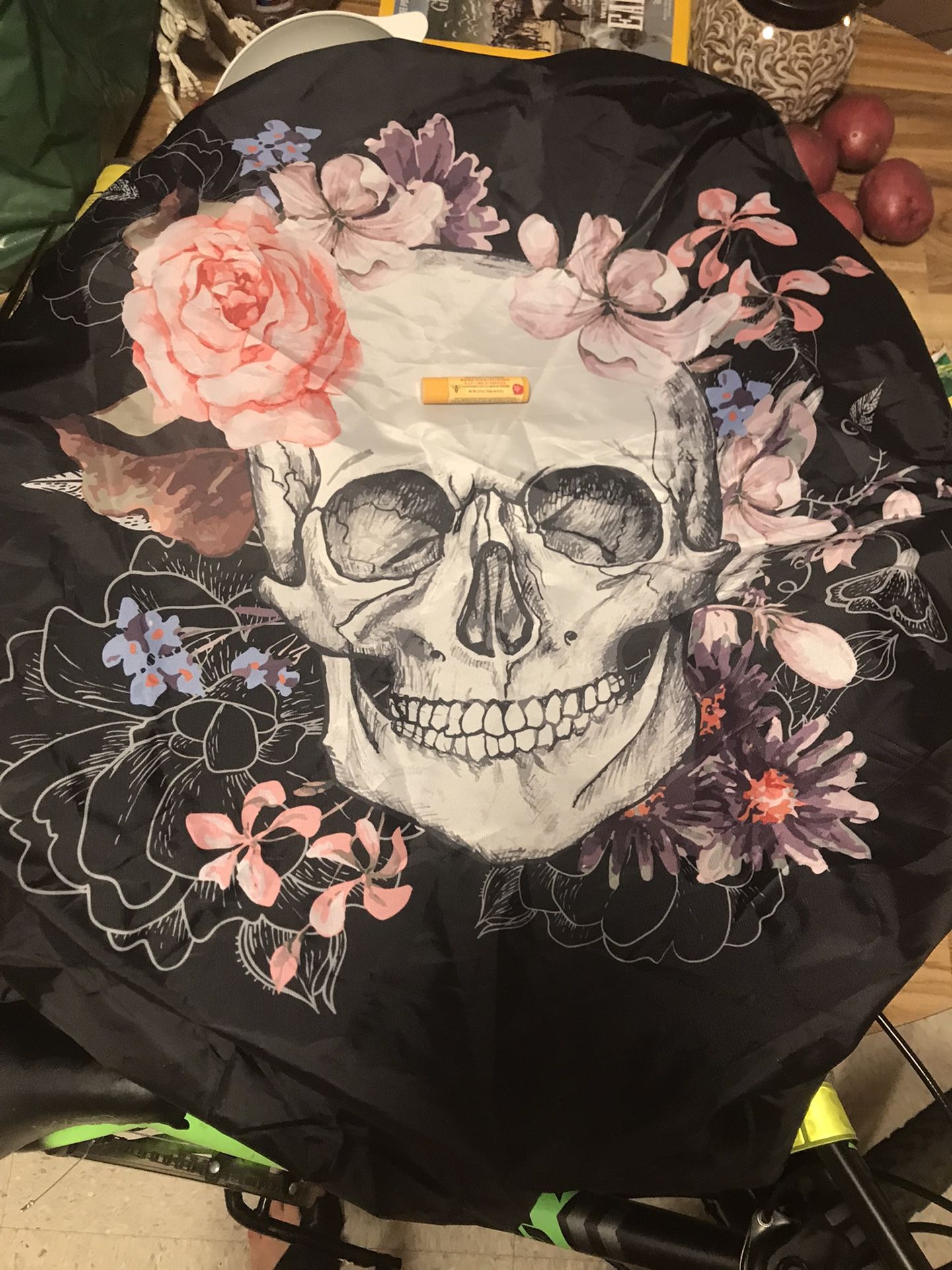 Brand New Tire Cover With Skulls And Flowers 