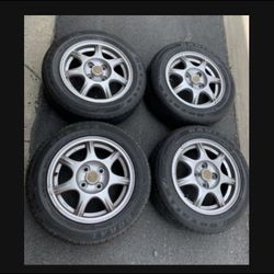 4 — 185/60r14 4x100 4x3.94 Stock Mazda Miata NA M edition Xa Xb Echo Wheels Rims Tires !!!!!!!!!!!!!!!!!