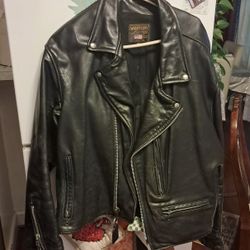 Vanson leather biker jacket mens 48 motorcycle- VINTAGE 1980's