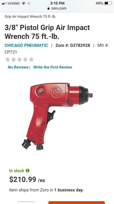 Chicago Pneumatic CP721 General Duty 3/8-Inch Impact Wrench