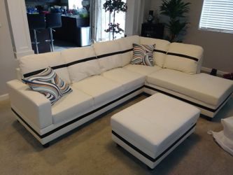Sectional and ottoman