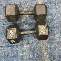 45 Lbs Of Dumbbells Weighs Set 