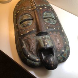 African Collectible Handmade Mask Congo Antique 