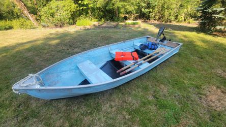 12' Aluminum boat with 44lb thrust electric motor
