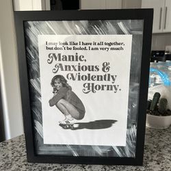 11x14 Adult Humor Black and White Art Decor Piece