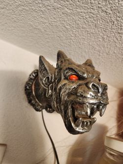 Hanging light up gargoyle