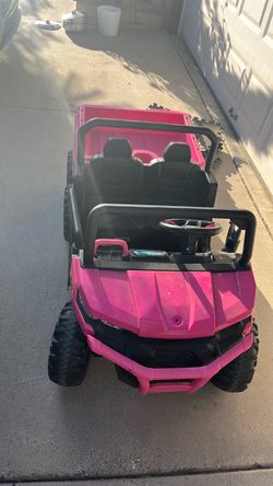 Pink Kids Electric Ride-On UTV jeep