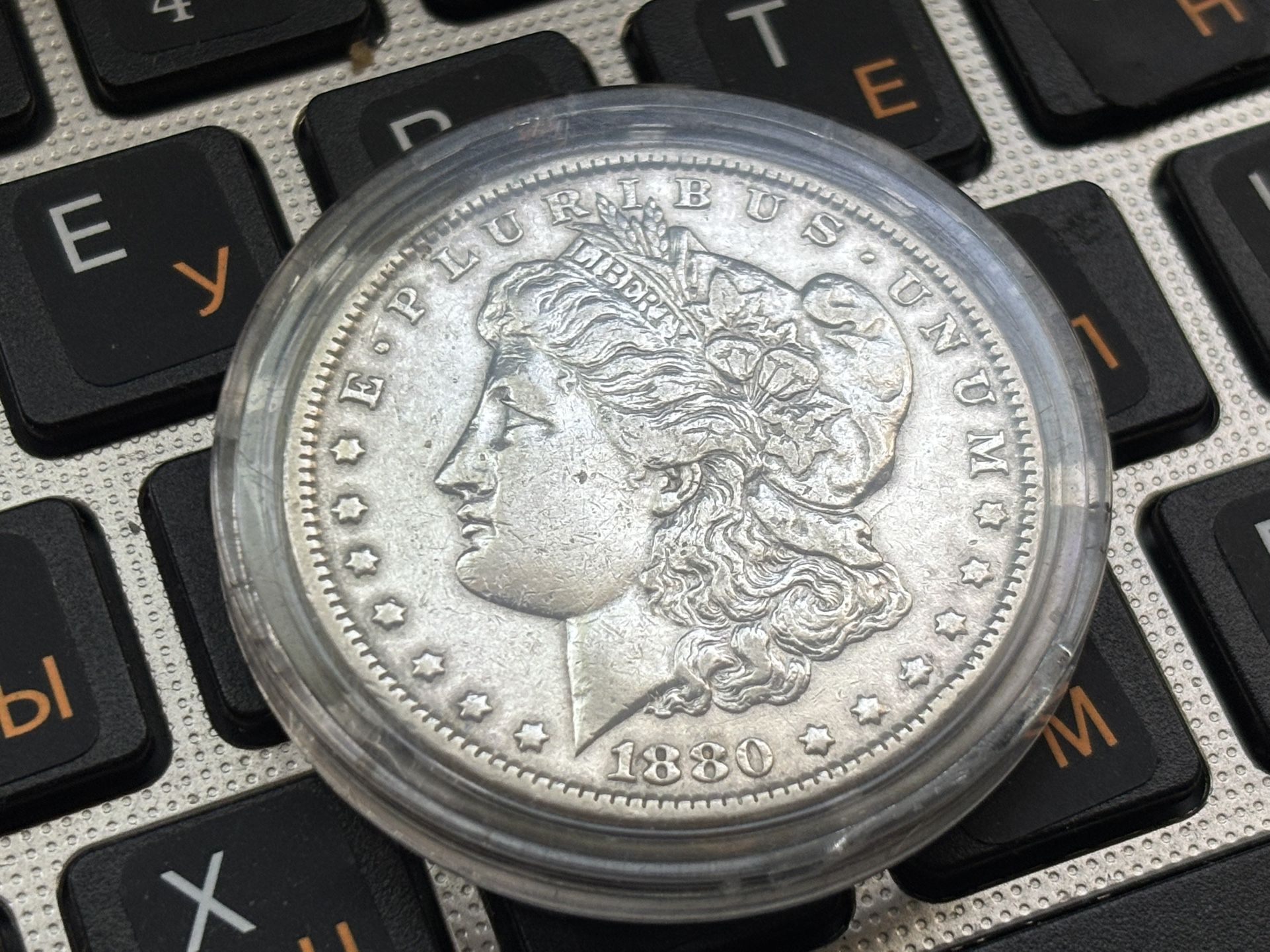 $1 1880 P. Morgan Dollar. Coin USA. 