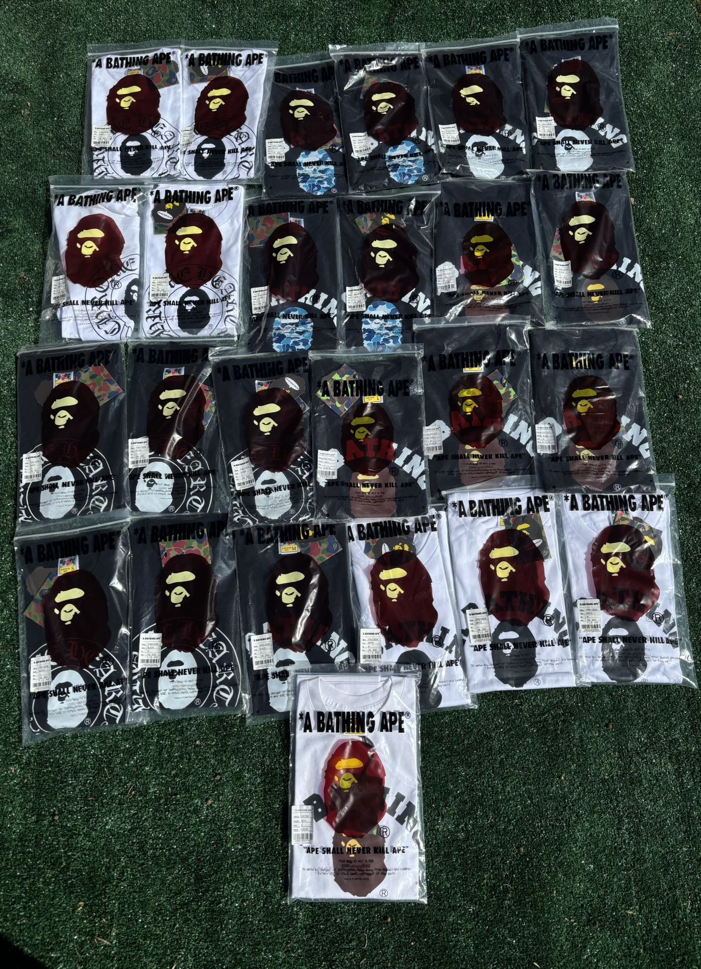 BAPE TEES BRAND NEW SMALL-LARGE