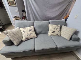 Fabric Light Blue Couch