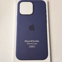 New iPhone 16 Pro Max Apple Silicone MagSafe Case Blue
