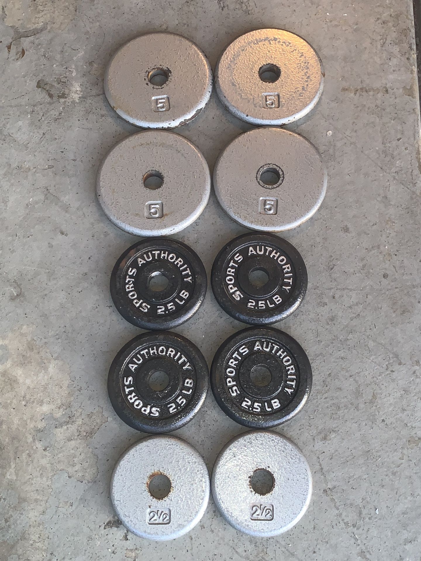 Weight Plates 5 lbs & 2.5 lbs