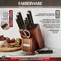 New - Farberware 10-piece Forged German Steel Cutlery Set
