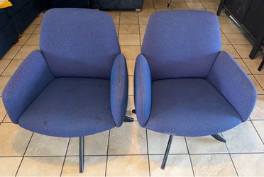 Pair of SitOnIt Seating Envoi Midback Lounge Swivel Chairs