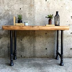 Custom Redwood Slab Table