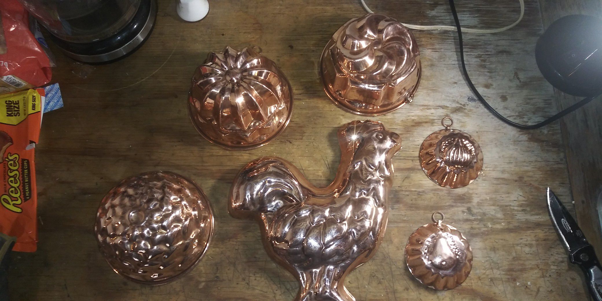 Vintage copper pans