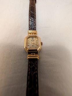 Bill Blass gold-tone octagonal watch