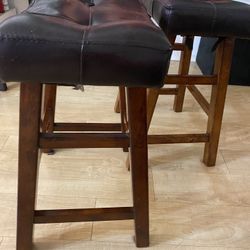 Black Leather Stools For Sale!!!