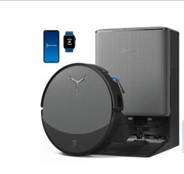 ECOVACS Robotics - DEEBOT T90 PRO OMNI Robot Vacuum and Mop, 30,000Pa Suction, Instant Self-Cleaning Long Roller Mop, AI Obstacle Avoidance - Black