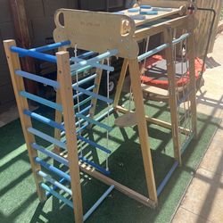 Toddler wooden climbing/swing set
