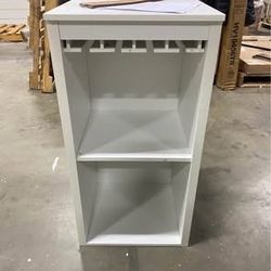New Assembled Modular Wine Bar Cabinet with Storage Shelves and Wine Glasses Rack