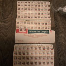 Collectible 1960s Christmas Seal Vintage Stamps 