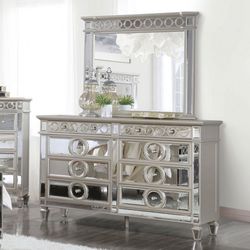 Mirrored Dresser With Mirror Brand New In Box Firm Price For Dresser & Mirror Only $880