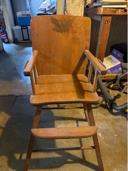 Wooden high chair