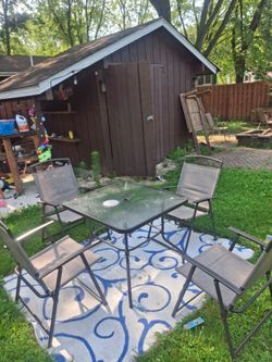 Outdoor patio table and chairs