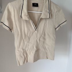 Formal Cream Color Knitted Top 