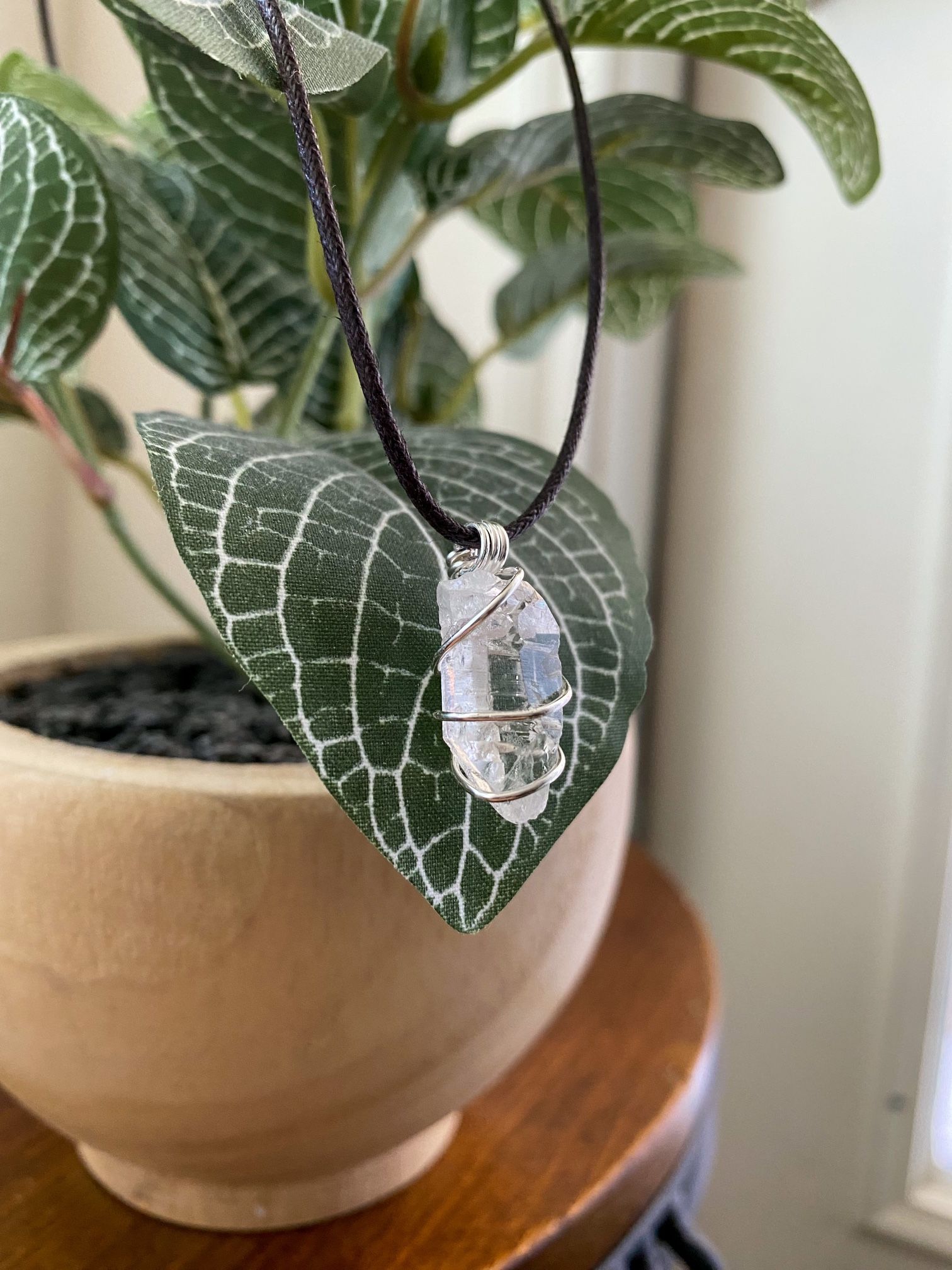 Clear Quartz Pendant Necklace 